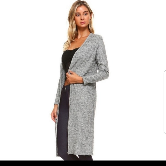 1 sm left - Ribbed Shimmer Cardigan - Picture 3 of 6